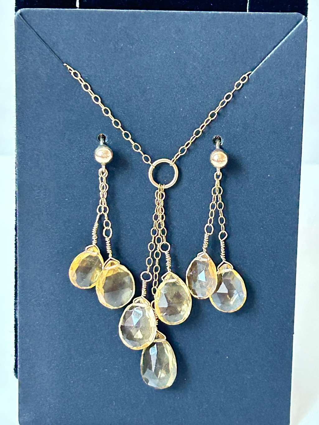 Robindira Unsworth Hand Made Semi Precious Stone Necklace & Earrings Set
